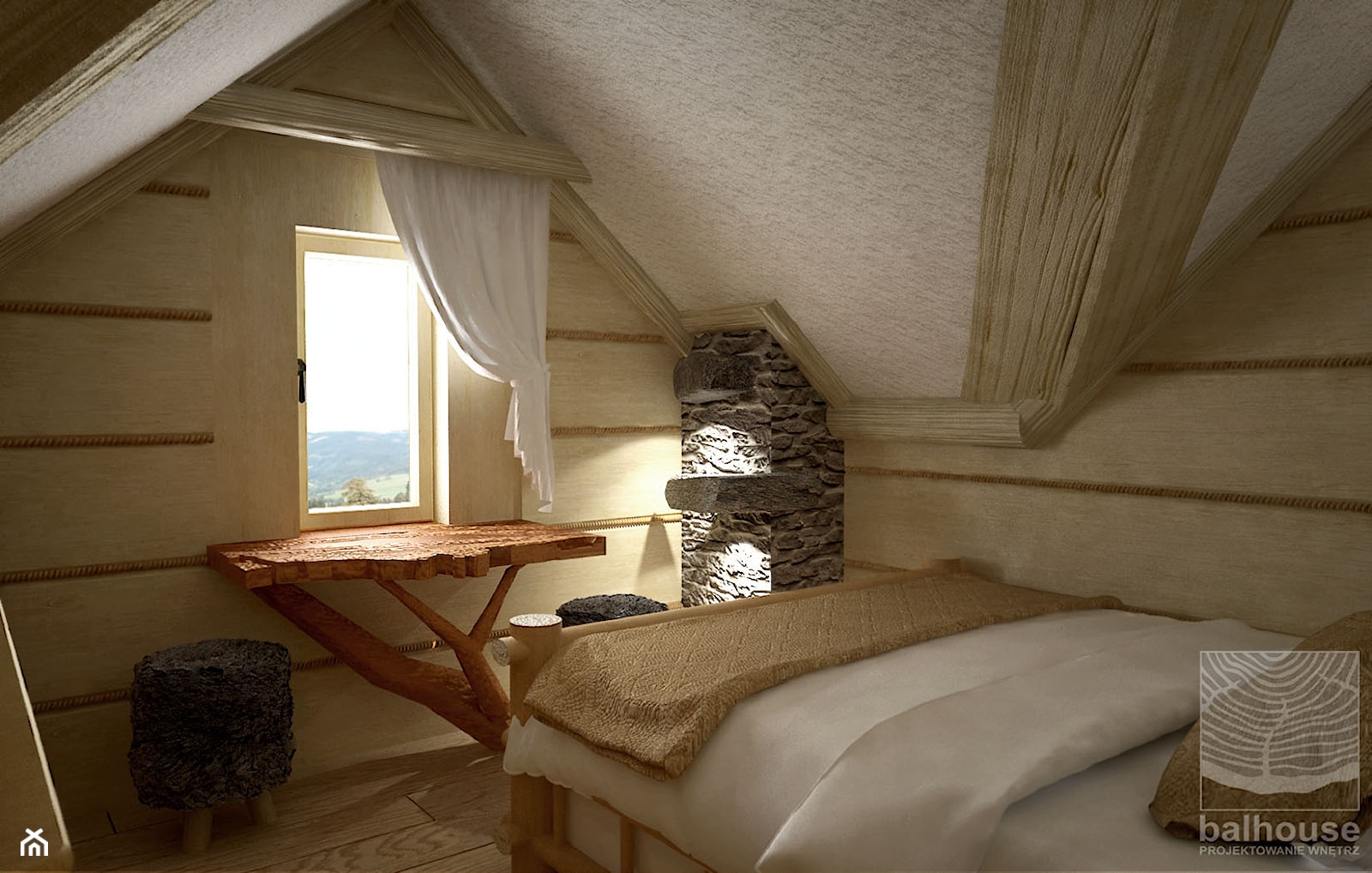 Dom z bali w bajkowym klimacie - zdjęcie od balhouse - projektowanie wnętrz - Homebook