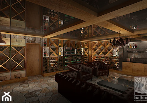 Piwniczka winna z minibarem - zdjęcie od balhouse - projektowanie wnętrz