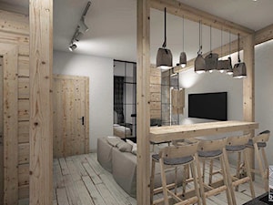 Projekt aranżacji wnętrz apartamentu w Zakopanem - zdjęcie od balhouse - projektowanie wnętrz