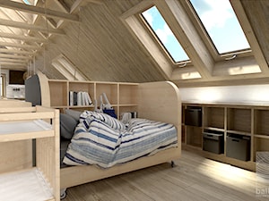 Mobilne łóżeczko na poddaszu - zdjęcie od balhouse - projektowanie wnętrz
