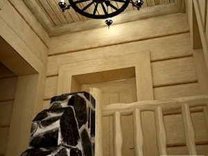 Dom z bali w Jordanowie - Hol / przedpokój, styl tradycyjny - zdjęcie od balhouse - projektowanie wnętrz