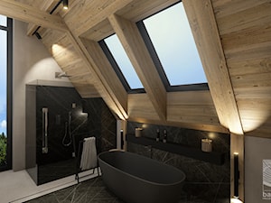 Łazienka w willi widokiem na Giewont - zdjęcie od balhouse - projektowanie wnętrz
