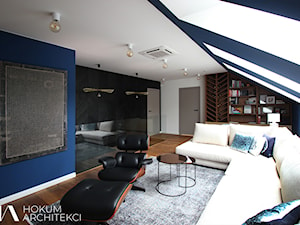 Dom pod Łodzią 260m2 - Salon, styl nowoczesny - zdjęcie od Hokum Architekci