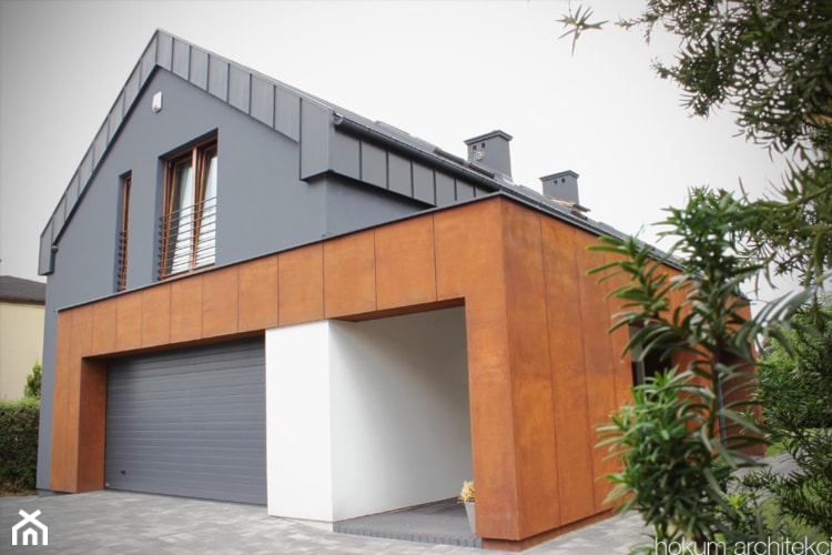 Cały dom (bryła+wnętrze) 190m2 - Domy, styl nowoczesny - zdjęcie od Hokum Architekci