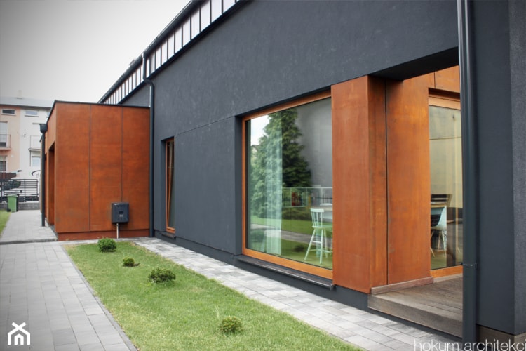Cały dom (bryła+wnętrze) 190m2 - Domy, styl nowoczesny - zdjęcie od Hokum Architekci