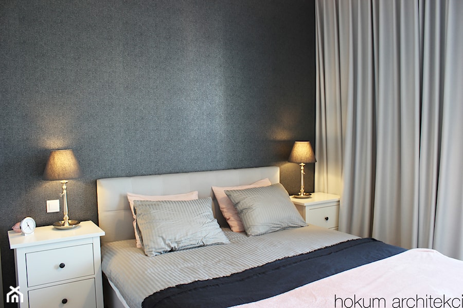 Przytulne mieszkanie, 73m2 - Średnia sypialnia, styl skandynawski - zdjęcie od Hokum Architekci