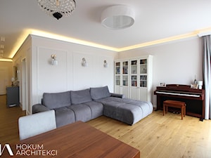 Apartament dla rodziny, 92m2 - Salon, styl tradycyjny - zdjęcie od Hokum Architekci