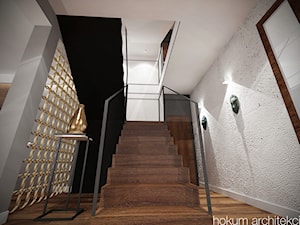 Dom pod Warszawą 400m2 - Schody, styl nowoczesny - zdjęcie od Hokum Architekci