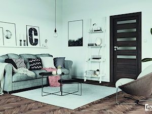 Inspiracje - Średni biały salon, styl nowoczesny - zdjęcie od PORTA DRZWI