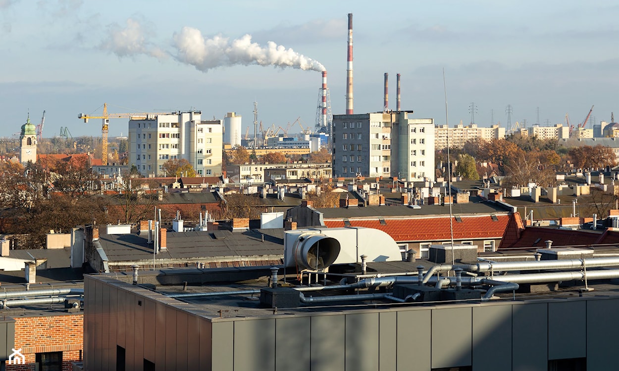 widok z okna, port w Gdańsku