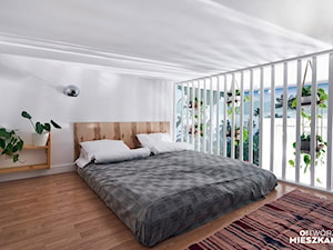 Inspiracje - Średnia biała sypialnia na antresoli, styl nowoczesny - zdjęcie od PORTA DRZWI