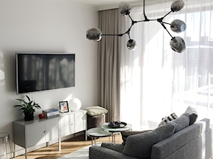 Konkurs O!Twórz Mieszkanie - Mały szary salon, styl nowoczesny - zdjęcie od PORTA DRZWI