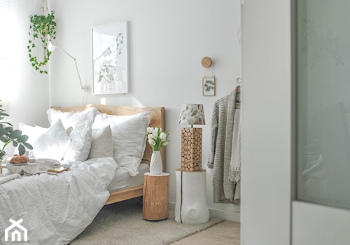 Konkurs O!Twórz Mieszkanie - Mała biała sypialnia, styl skandynawski - zdjęcie od PORTA DRZWI