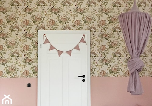 Konkurs O!Twórz Mieszkanie - Mały beżowy różowy pokój dziecka dla dziecka dla dziewczynki, styl nowoczesny - zdjęcie od PORTA DRZWI