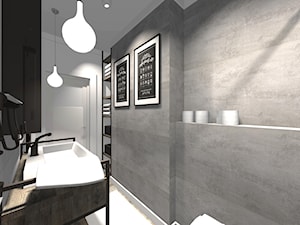 MIESZKANIE W KAMIENICY - Mała z punktowym oświetleniem łazienka, styl nowoczesny - zdjęcie od KRET'''KA PRACOWNIA PROJEKTOWA