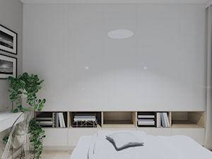 MIESZKANIE W RELAKSUJĄCYCH ODCIENIACH GŁĘBI OCEANU - Sypialnia, styl minimalistyczny - zdjęcie od KRET'''KA PRACOWNIA PROJEKTOWA