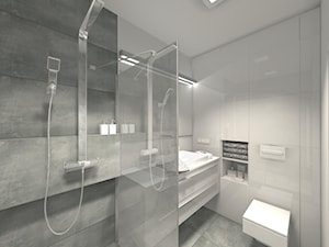 MIESZKANIE DLA SINGLA - Średnia bez okna łazienka, styl minimalistyczny - zdjęcie od KRET'''KA PRACOWNIA PROJEKTOWA
