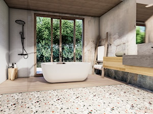 Łazienka w ciepłych odcieniach - Łazienka, styl nowoczesny - zdjęcie od Archistan