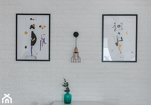 Biała cegła w salonie - zdjęcie od Dada design