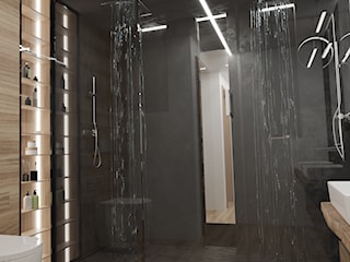 Łazienka z podwójnym prysznicem