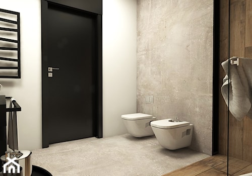 Dom Połczyno - Średnia na poddaszu bez okna łazienka, styl nowoczesny - zdjęcie od Studio 23A