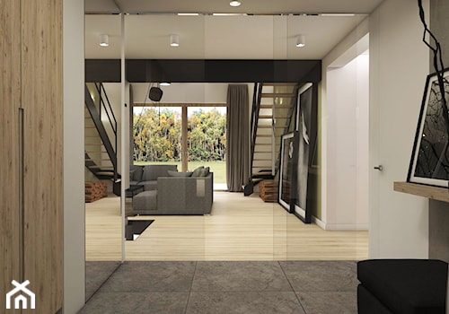 Dom w Pigwowcach - Średni biały hol / przedpokój, styl nowoczesny - zdjęcie od Studio 23A