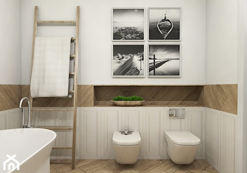 Klasyczny- dom Suchy Dwór - Średnia bez okna łazienka, styl tradycyjny - zdjęcie od Studio 23A