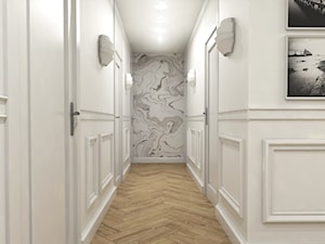 Klasyczny- dom Suchy Dwór - Średni biały hol / przedpokój, styl tradycyjny - zdjęcie od Studio 23A