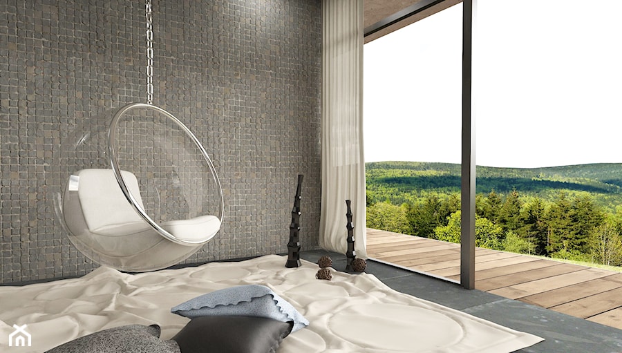 Minimalistycznie - dom Wejherowo - Średnia sypialnia z balkonem / tarasem, styl minimalistyczny - zdjęcie od Studio 23A