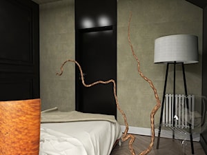 Dom Przodkowo - modern classic - Mała czarna sypialnia, styl nowoczesny - zdjęcie od Studio 23A