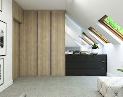 Dom Gdańsk Osowa 2 - Średnia biała sypialnia na poddaszu, styl nowoczesny - zdjęcie od Studio 23A - Homebook