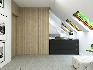 Dom Gdańsk Osowa 2 - Średnia biała sypialnia na poddaszu, styl nowoczesny - zdjęcie od Studio 23A