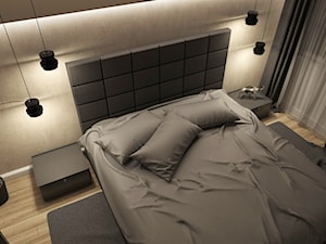 Dom Merano Park Gdynia - Mała szara sypialnia, styl nowoczesny - zdjęcie od Studio 23A