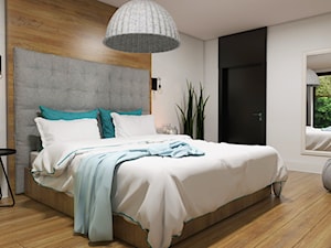 Dom Wygodny 2 Suchy Dwór - Średnia biała sypialnia, styl nowoczesny - zdjęcie od Studio 23A