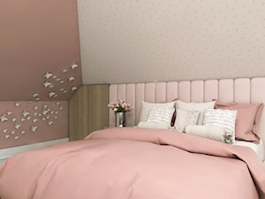Dom Gdańsk Osowa 2 - Mały różowy pokój dziecka dla nastolatka dla dziewczynki, styl nowoczesny - zdjęcie od Studio 23A