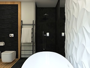 Dom Chwaszczyno - Średnia na poddaszu bez okna łazienka, styl nowoczesny - zdjęcie od Studio 23A