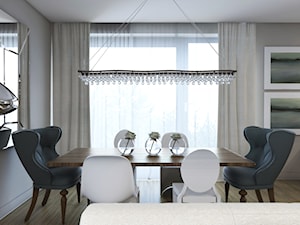 Apartament Nowe Orłowo - Średnia beżowa jadalnia w salonie, styl nowoczesny - zdjęcie od Studio 23A