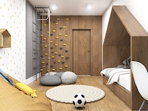 Apartament Gdynia Nowe Orłowo - Średni biały szary pokój dziecka dla nastolatka dla chłopca dla dziewczynki, styl nowoczesny - zdjęcie od Studio 23A