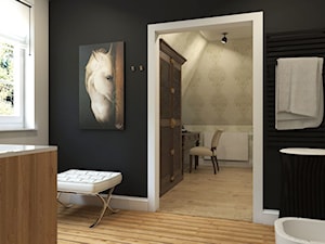 Dom Chwaszczyno - Mała bez okna łazienka, styl nowoczesny - zdjęcie od Studio 23A
