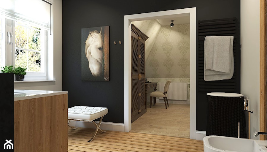 Dom Chwaszczyno - Mała bez okna łazienka, styl nowoczesny - zdjęcie od Studio 23A