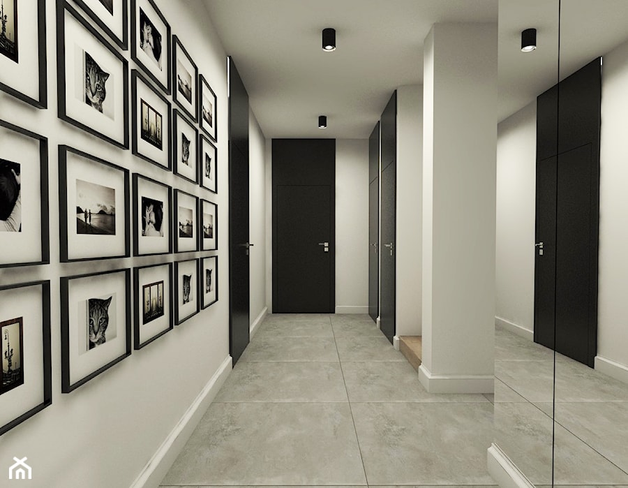 Dom Połczyno - Średni biały hol / przedpokój, styl nowoczesny - zdjęcie od Studio 23A