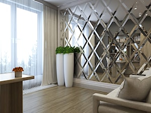 Apartament Nowe Orłowo - Średnie w osobnym pomieszczeniu z sofą szare biuro, styl nowoczesny - zdjęcie od Studio 23A