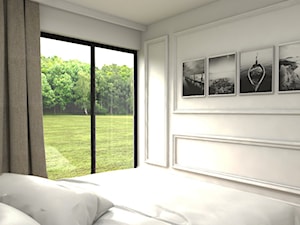 Klasyczny- dom Suchy Dwór - Mała szara sypialnia, styl tradycyjny - zdjęcie od Studio 23A