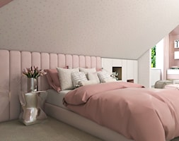 Dom Gdańsk Osowa 2 - Średni różowy szary pokój dziecka dla nastolatka dla dziewczynki, styl nowocze ... - zdjęcie od Studio 23A - Homebook