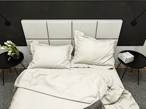 Dom Suchy Dwór - Mała szara sypialnia, styl nowoczesny - zdjęcie od Studio 23A