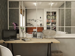 Dom Chwaszczyno - Małe szare biuro, styl nowoczesny - zdjęcie od Studio 23A