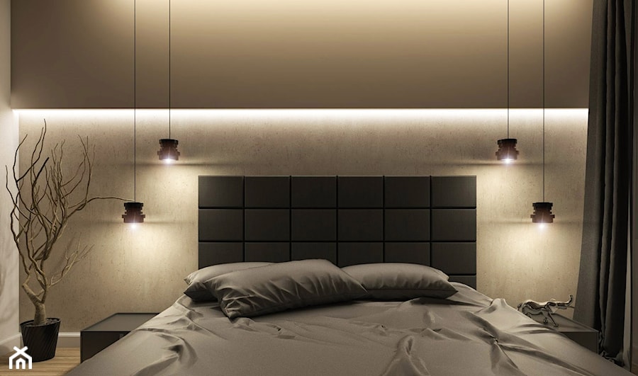 Dom Merano Park Gdynia - Mała biała sypialnia, styl nowoczesny - zdjęcie od Studio 23A