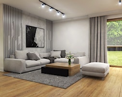 Dom Suchy Dwór - Średni biały salon, styl nowoczesny - zdjęcie od Studio 23A - Homebook