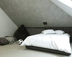 Dom Gdańsk Osowa 2 - Średni biały szary pokój dziecka dla nastolatka dla chłopca, styl nowoczesny - zdjęcie od Studio 23A - Homebook