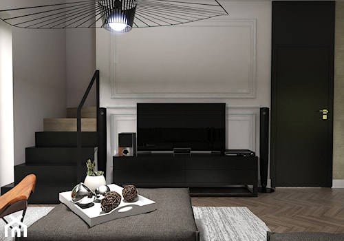 Dom Przodkowo - modern classic - Mały szary salon, styl nowoczesny - zdjęcie od Studio 23A